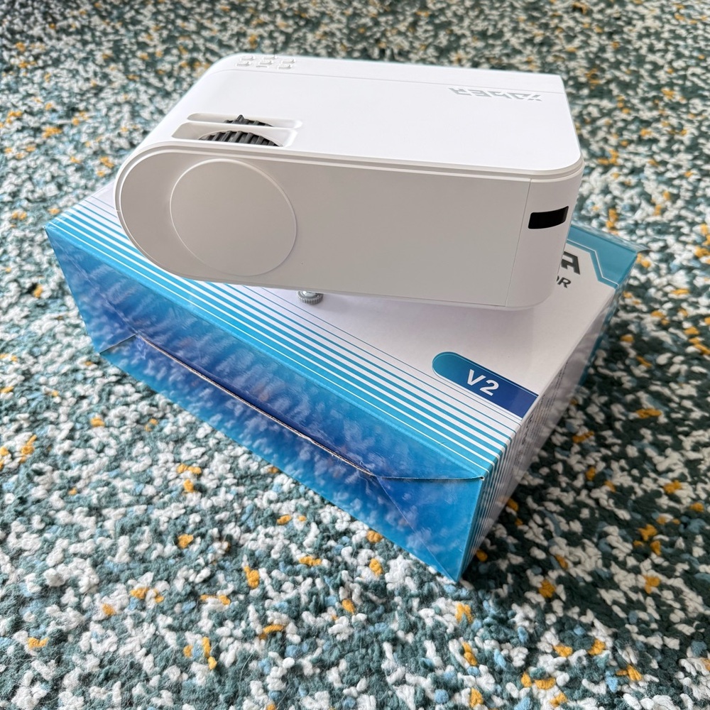 YABER WiFi Projector (Screen Included, 1080P Portable for Phone/TV/HDMI/etc.)